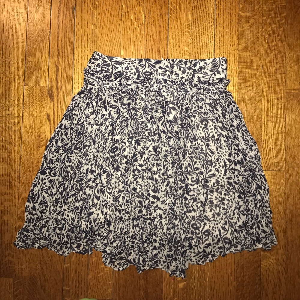 French Connection Blue & White Floral Skirt Size 0